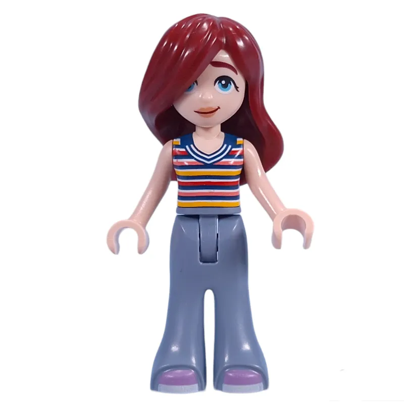 Paisley - Striped Top, Sand Blue Legs