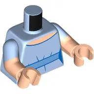 Torso, Dual Molded Arms, Dress, Medium Blue Belt Print, Bright Light Blue Sleeves Pattern, Light Nougat Arms and Hands