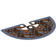 Neckwear Cape, Cloak Half Circle, Iridescent / Orante Reddish Brown Design with Border Print