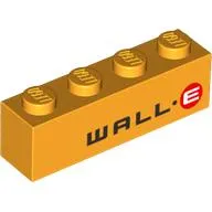 Brick 1 x 4 with 'WALL.E' print