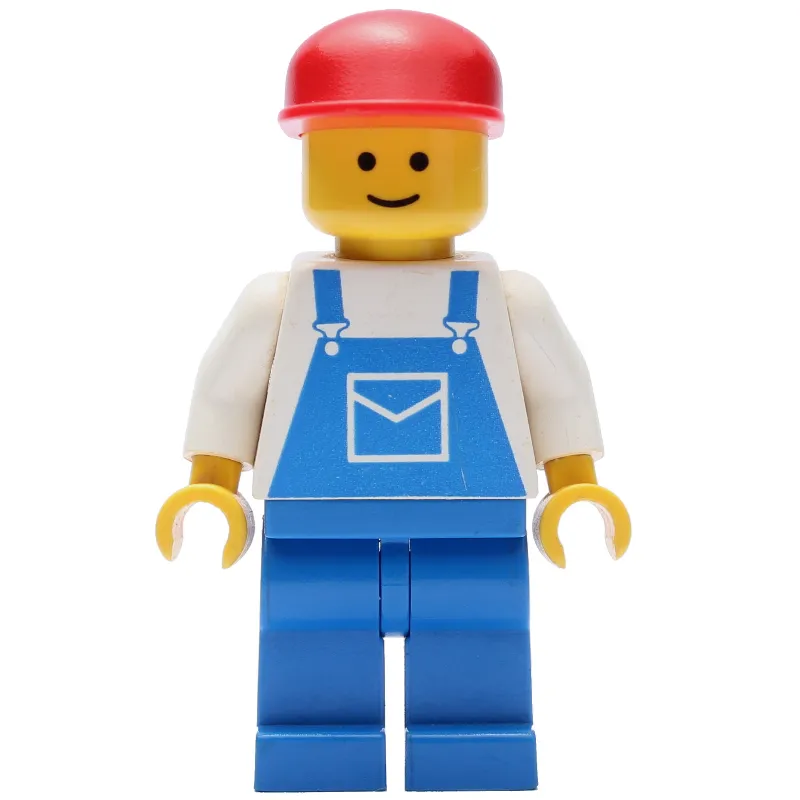 Man, Blue Overalls, Red Cap (3626a Head)
