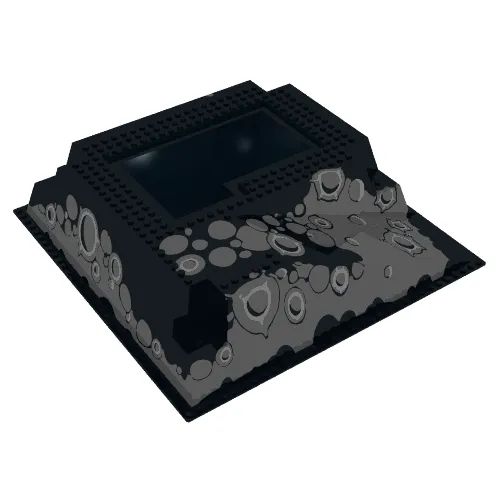 Baseplate Raised 32 x 32 with Ramp and Pit, Crater Print