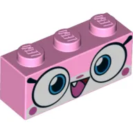 Brick 1 x 3 with Unikitty, Big Smile Print
