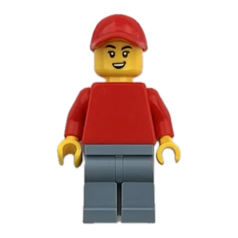 Red Torso, Sand Blue Legs, Red Cap