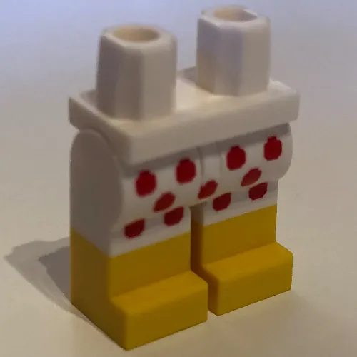Hips with White Legs and Yellow Boots Pattern with Red Dots print