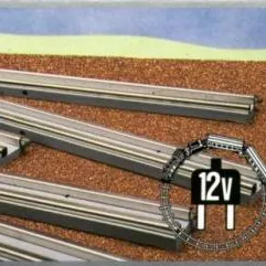8 Straight Electric Rails Gray 12v