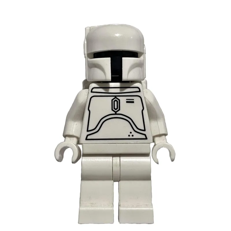 Boba Fett, White Armor, Plain Black Head