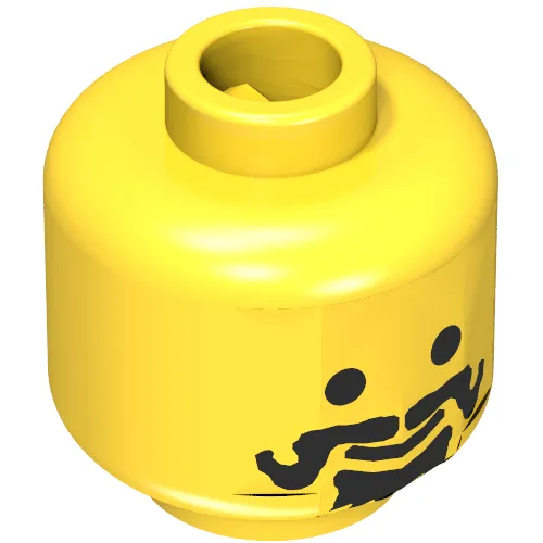 Minifig Head Cavalry / King / Forestman, Moustache Curly, Spiky Beard under Mouth Print [Blocked Open Stud]