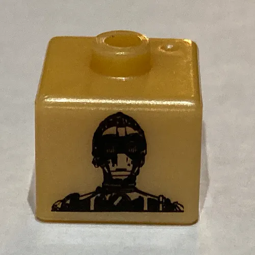 Pen Bead, Square with C-3PO, R2-D2 Print