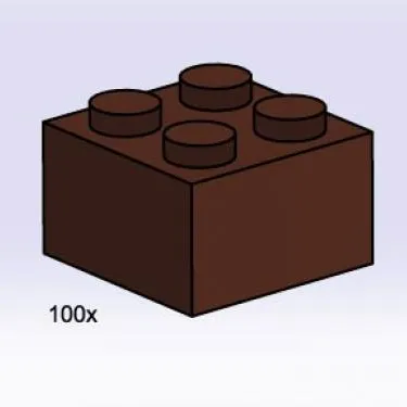 2 x 2 Brown Bricks