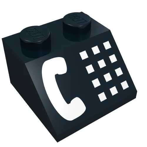 Slope 45° 2 x 2 with White Phone Print