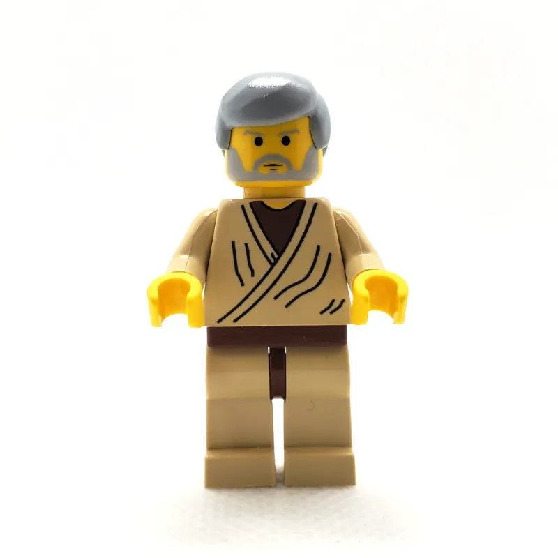 Obi-Wan Kenobi, Old, Yellow Skin, Light Bluish Gray Hair (3626b Head)