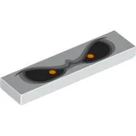 Tile 1 x 4 with Black Eyes, Yellow Pupils print