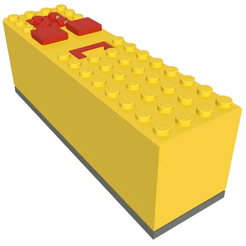 Battery Box, 9V 4 x 14 x 4 with Dark Bluish Gray Base [Complete Assembly]