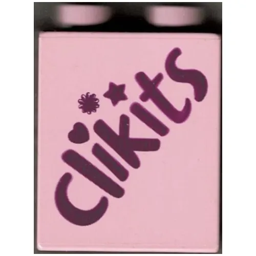 Duplo Brick 1 x 2 x 2 with Clikits Logo Print