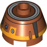 Brick Round 2 x 2 Truncated Cone with Yellow Droid print (Chopper / C1-10P)