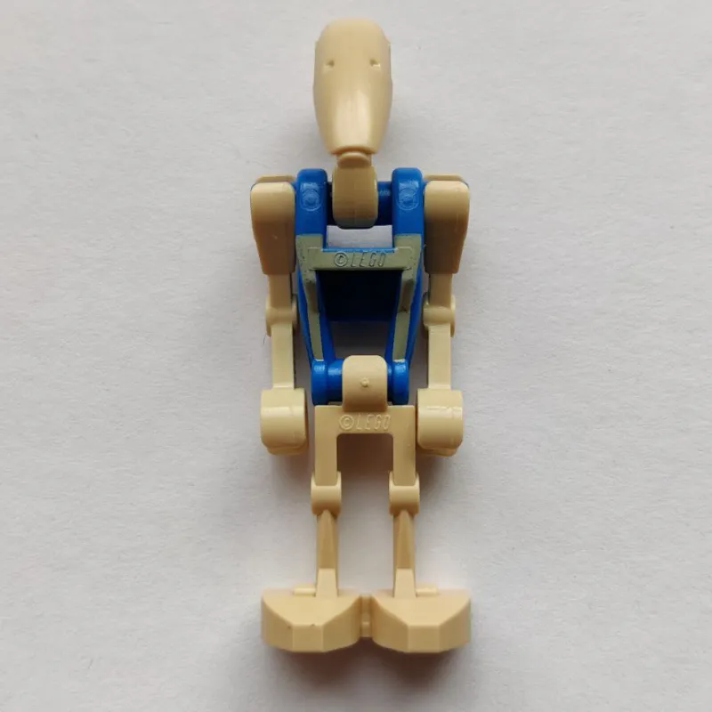 Battle Droid Pilot, Blue Torso with Tan Print, Two Bent Arms