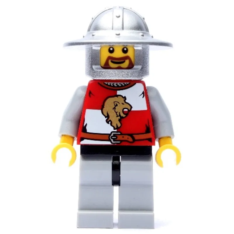 Lion Knight, Wide Brim Helmet, Beard