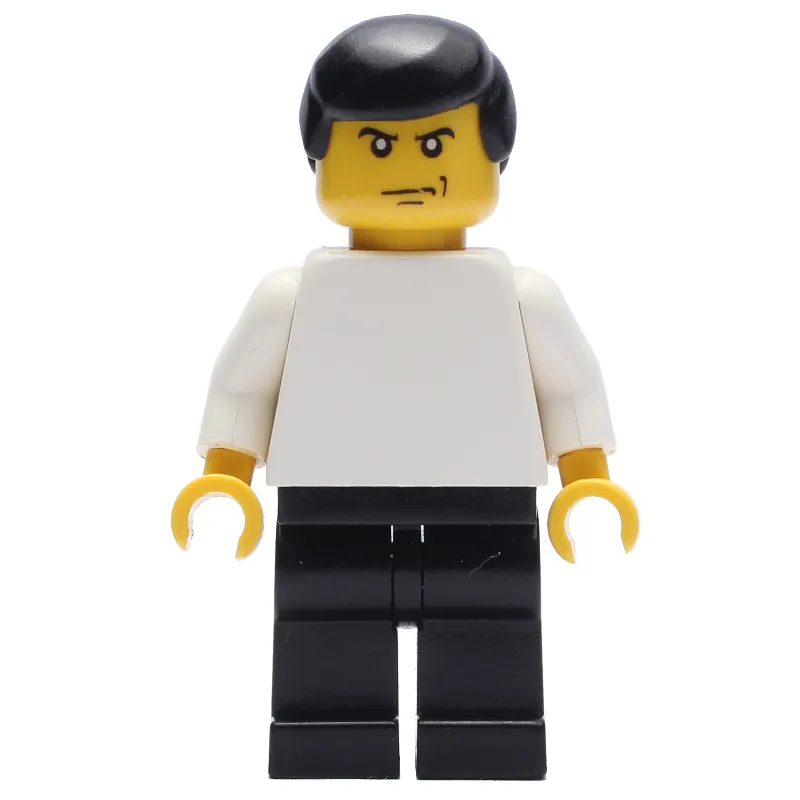 Soccer Player White Plain Torso, Black Legs 2