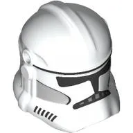 Helmet Clone Trooper Phase 2, Closed Front, Holes for Visor, Light Bluish Gray Sides Print