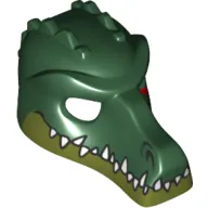 Mask Crocodile with Teeth and Red Scar Print