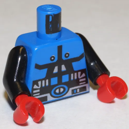 Torso Spacesuit Spyrius Print, Black Arms, Red Hands