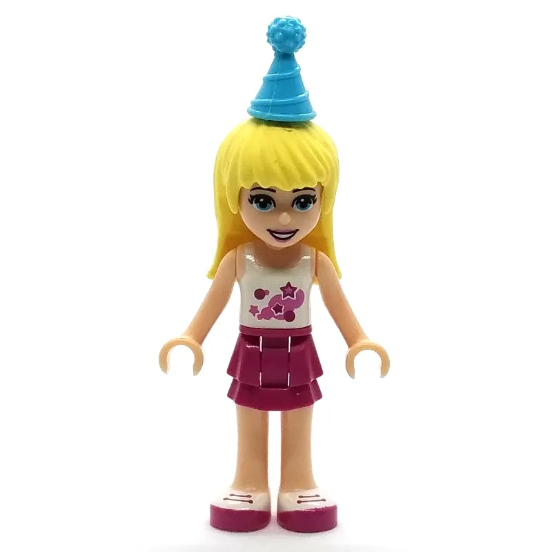 Stephanie - White Top, Magenta Skirt