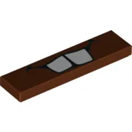 Tile 1 x 4 with Teeth Print (Mater)