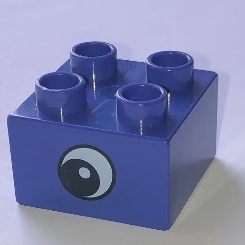 Duplo Brick 2 x 2 with Eye, Elephant's Print