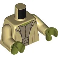 Torso Robe, Dark Tan Undershirt, Olive Green Neck, Thin Creases Print (Yoda), Tan Arms, Olive Green Hands
