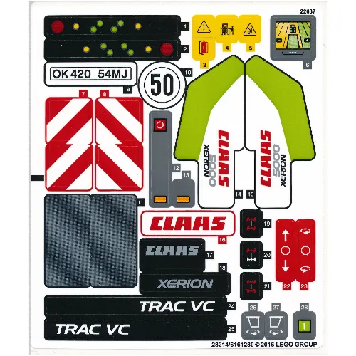 Sticker Sheet for Set 42054-1