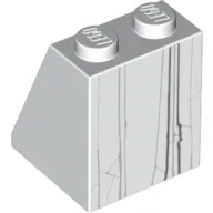 Slope 65° 2 x 2 x 2 with Bottom Tube and Cracked Rock Print