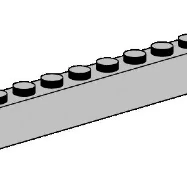 1 x 8 Light Grey Bricks