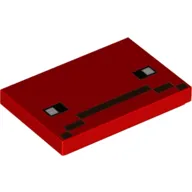 Tile 2 x 3 with Pixelated Eyes and Mouth print