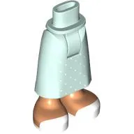 Minidoll Hips and Skirt with Nougat Exposed Ankles, White Dots, Shoes Print