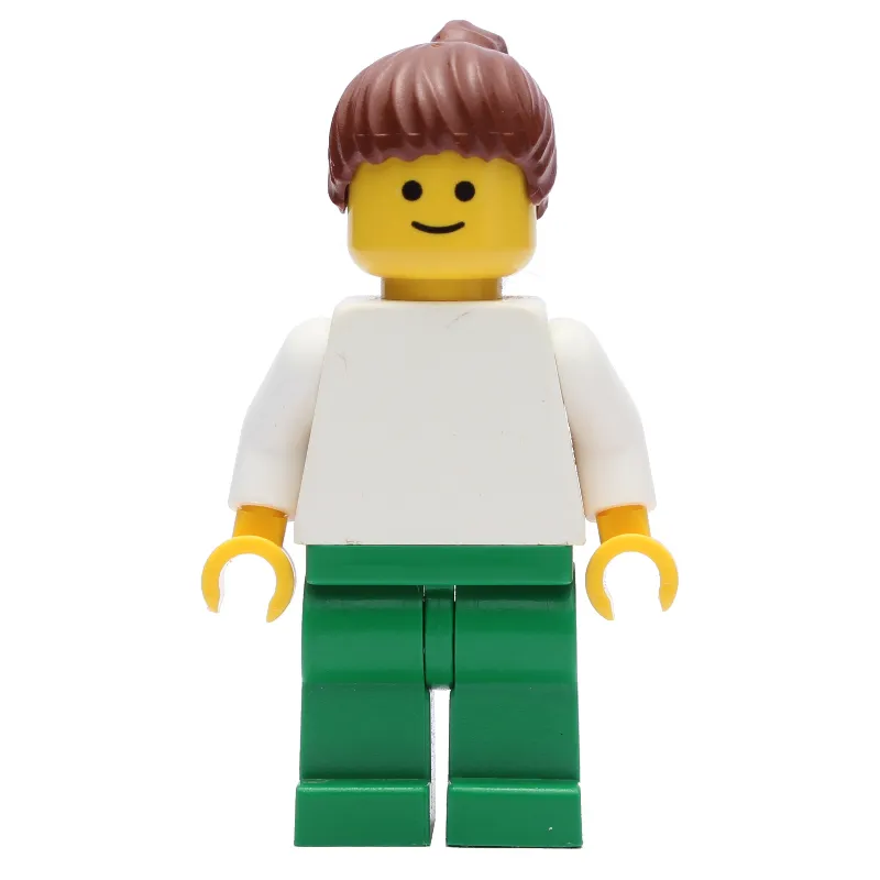 White Torso, Green Legs, Reddish Brown Hair, Female