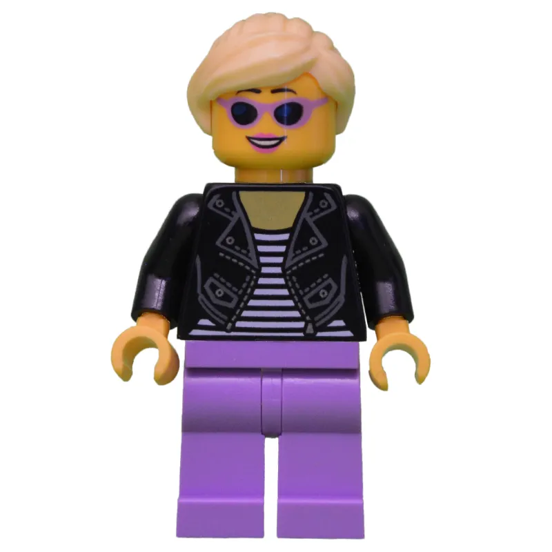 Black Torso, Medium Lavender Legs, Bright Light Yellow Hair