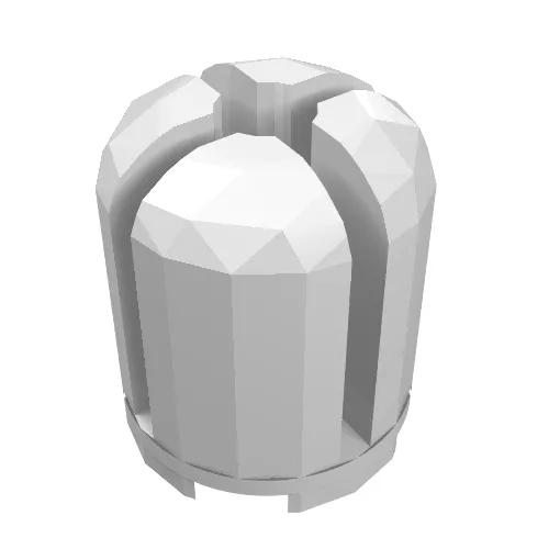 Brick Round 2 x 2 x 2 Dome Top with Cross Cut Slots