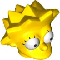 Minifig Head Special, Simpsons, Lisa Simpson - Wide Eyes