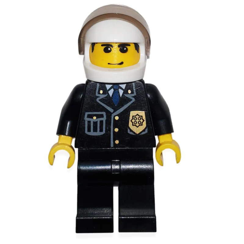 Police - Black Jacket, Black Legs, White Helmet