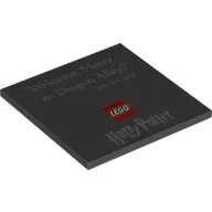 Tile 6 x 6 with Bottom Tubes with 'Welcome Harry, To Diagon Alley', LEGO Logo, and 'Harry Potter' Print