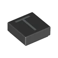Tile 1 x 1 with letter Capital T Print
