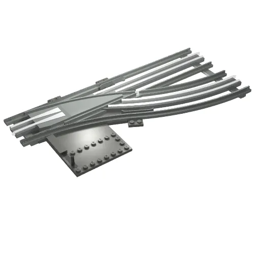 Train Track 12V Switch Point Right, Type 2 - Track Only