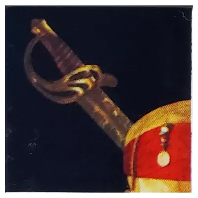 Tile 2 x 2 with Pirates of the Caribbean Mosaic Sword Handle Print