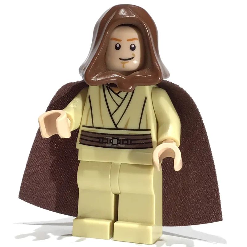 Obi-Wan Kenobi, Padawan, Reddish Brown Hood and Cape, White Pupils