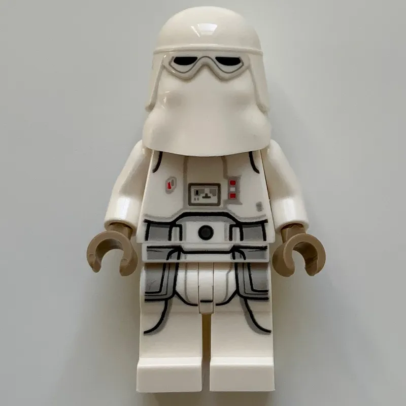 Snowtrooper, White Hips, Printed Legs, Dark Tan Hands (3626cpr1587 Head)