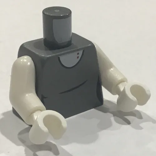 Torso Tank Top with White Neck with Red Vampire Bite Print, White Arms and Hands