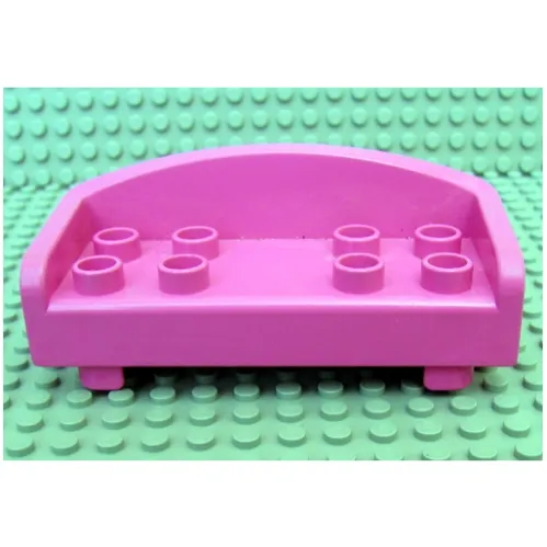 Duplo Couch / Sofa with Rounded Back and Eight Studs