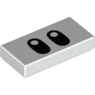 Tile 1 x 2 with Oval Black Eyes Print