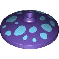 Dish 3 x 3 Inverted with Bright Light Blue Spots print